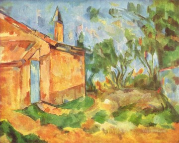  Cottage Oil Painting - Jourdan Cottage Paul Cezanne scenery